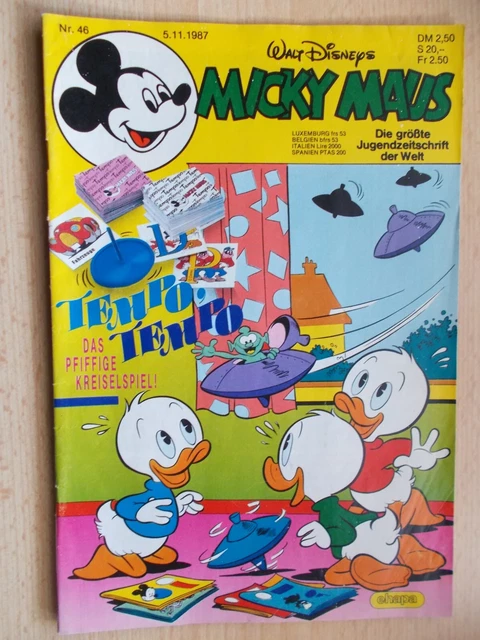 Comics, Hefte, MICKY MAUS, Band Nr. 46/1987 , mit Beilage, Walt Disney, Ehapa