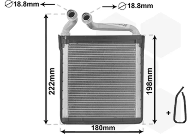 VAN WEZEL Wärmetauscher Innenraumheizung *** IR PLUS *** 58006256 für SKODA VW 5