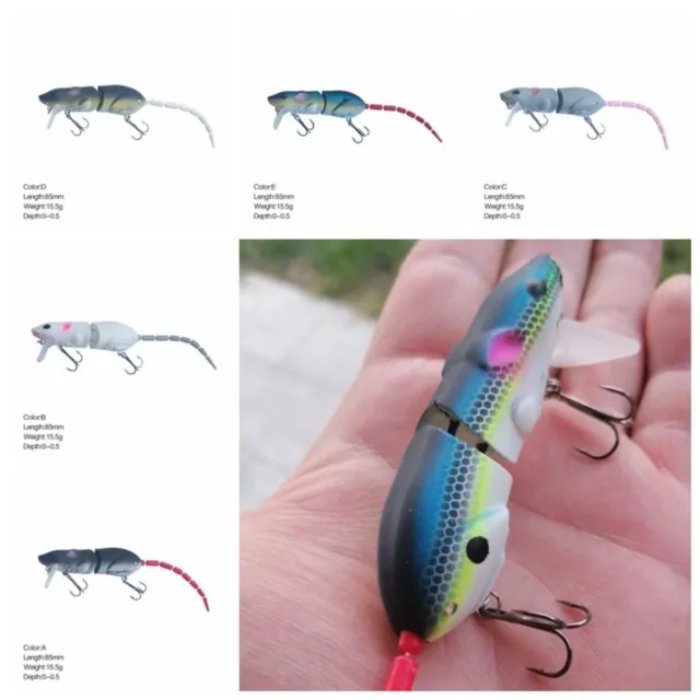 MULTI-SECTION MOUSE LURE Mouse Fishing Lure Topwater Rat Wakebait