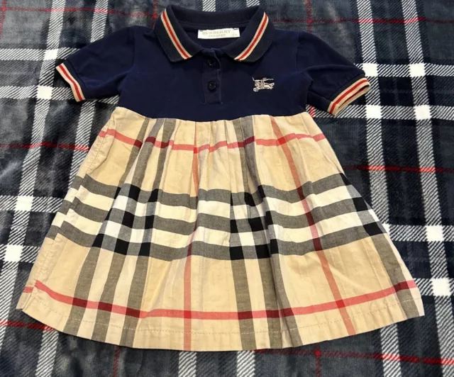 Burberry Nova Check Dress Baby Children’s Infant 9M Button Collar Polo