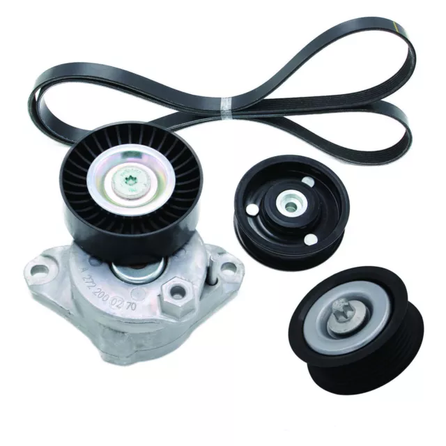 New Drive Belt Tensioner & Idler Pulley Serpentine Belt Kit For Mercedes-Benz US