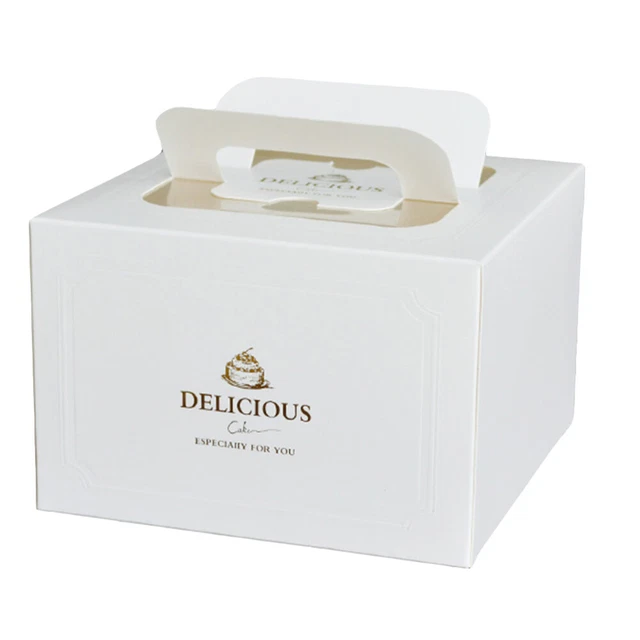10 piezas caja de pasteles caja de pasteles cajas de postre blanco