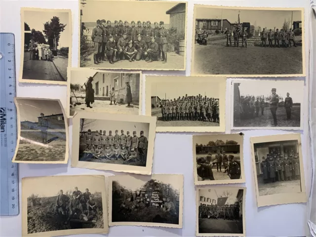 Bundle of workers in uniform, bunker, 13 photos, order, World War II