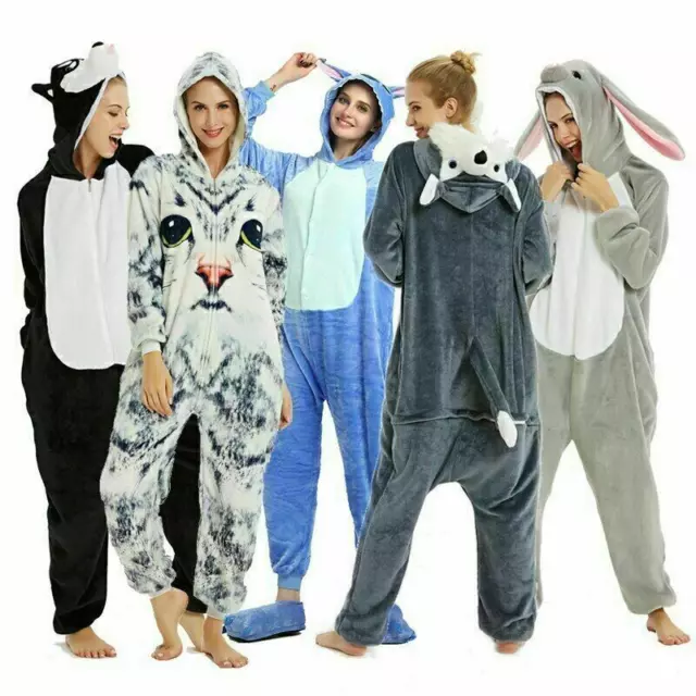 Unisex Kigurumi Adult Anime Pajamas Onesie11 Cosplay Animal Pyjama Fancy Dress *