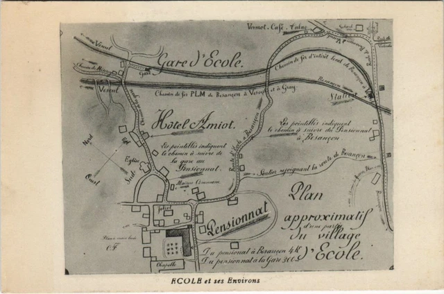CPA ECOLE et ses Environs - Map Postcard (1115958)