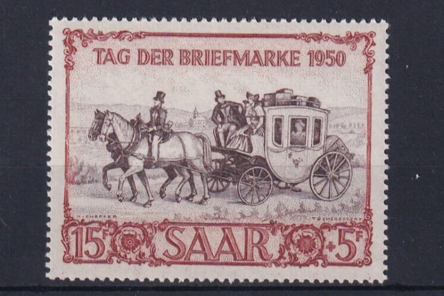 Saarland Mi. Nr. 291 postfrisch ** / Briefmarkenausstellung 1950 / Michel 100 €
