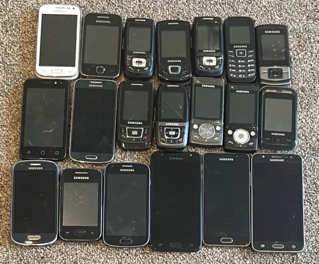 Job Lot 20 x Samsung Android Mobile Phones Samsung Galaxy and Slide Phones