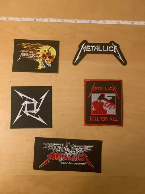 Metallica Patches, New Lot Of 5