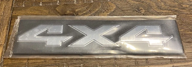 Silver Chrome 4X4 Auto Car Truck Logo Decal Emblem Sticker (New Factory Sealed)