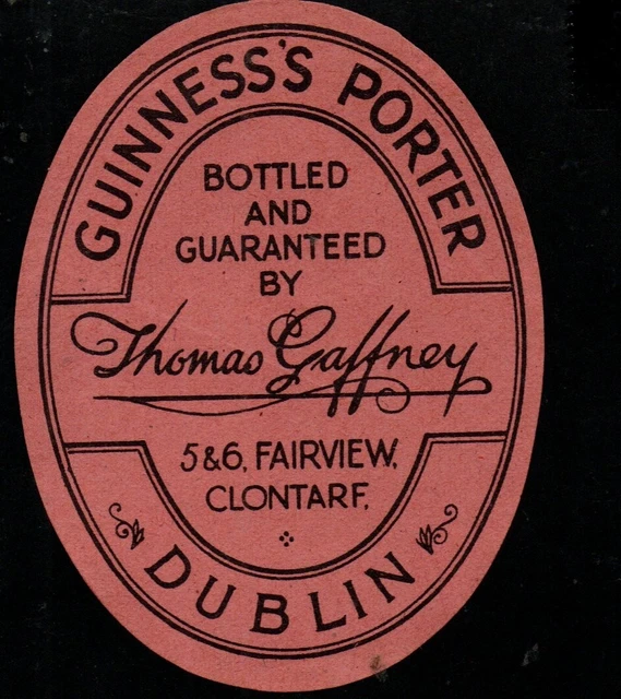 Dulin Label IRISH BEER LABEL Guinness Porter Thomas Gaffney Dublin (328) £53.00 ...