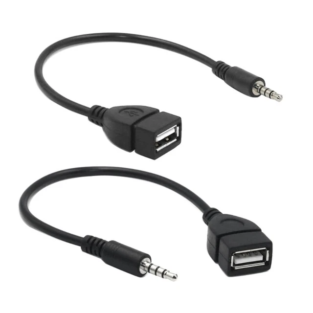 3.5mm Male AUX  Jack to USB Charge Cable Adapter Cord MP3 Adapter Cable