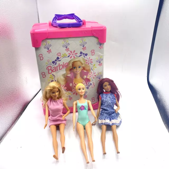 Vintage 1991 Barbie Deluxe Trunk Carrying Storage Case with doll