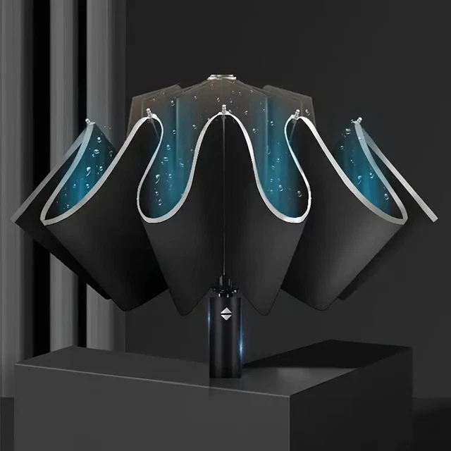 Strong, Portable, and Waterproof: The Ultimate Automatic Travel Reverse Umbrella
