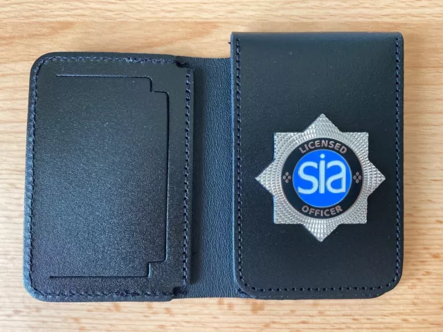 SIA Security Door Staff ID/Card Leather Holder Wallet warrant