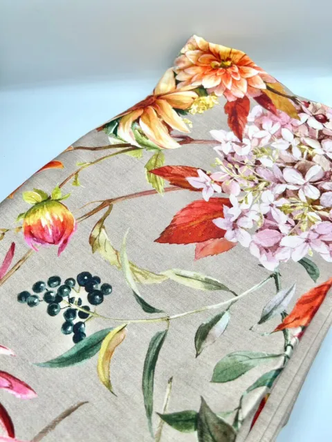 NEW Williams Sonoma Harvest Bloom Table Runner 16 x 108 Floral Leaf Multicolor