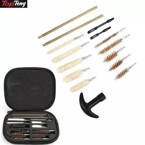 16* Pistol Gun Cleaning Kit Universal for .22 38 40 44 45 357 cal 9mm Hand Gun