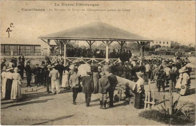 CPA AK Casablanca - La Musique du Corps de Debarquement MAROC (1082671)