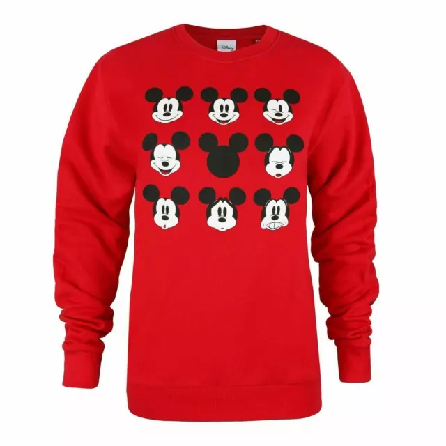 Official Disney Ladies Mickey Mouse Original Circle Est.1928 Sweatshirt Pnk  S-XL