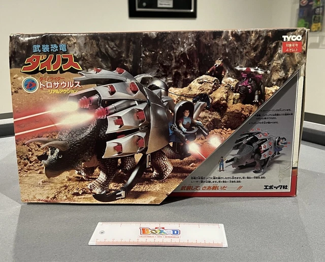 Japanese Dinosaur Rider VINTAGE 1988 TYCO Japanese Epoch Dino Riders Torosaurus Boxed Sealed ...