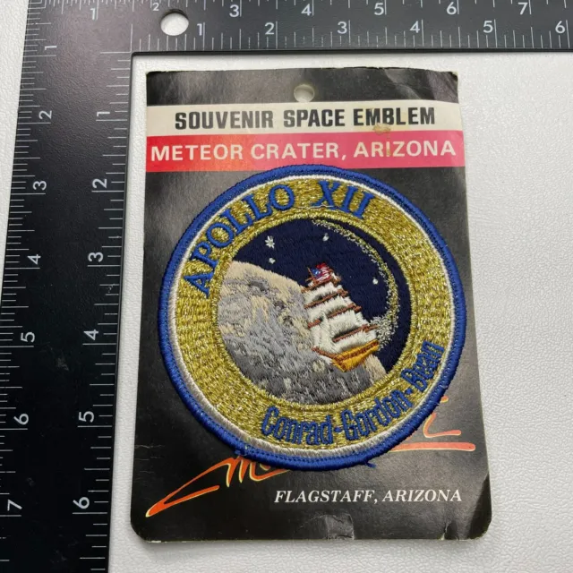 From Metero Crator Arizona APOLLO XII Moon Lunar Mission NASA Patch 261D