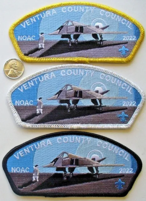 NOAC 2022 Topa Topa Lodge Ventura County Council California Set of 3 CSPs F-117