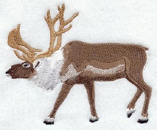 Embroidered Ladies T-Shirt - Reindeer M1930 Sizes S - XXL