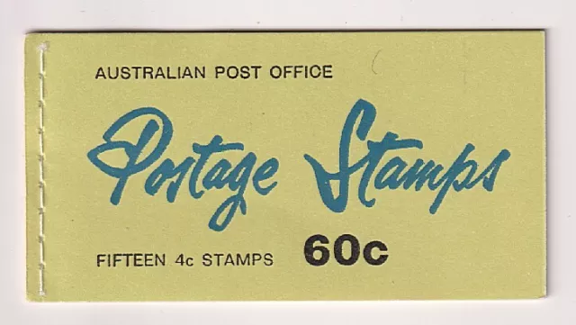 AUSTRALIA  1966-67: Unused 60c BOOKLET B&W B87Dd cv $150 · see notes
