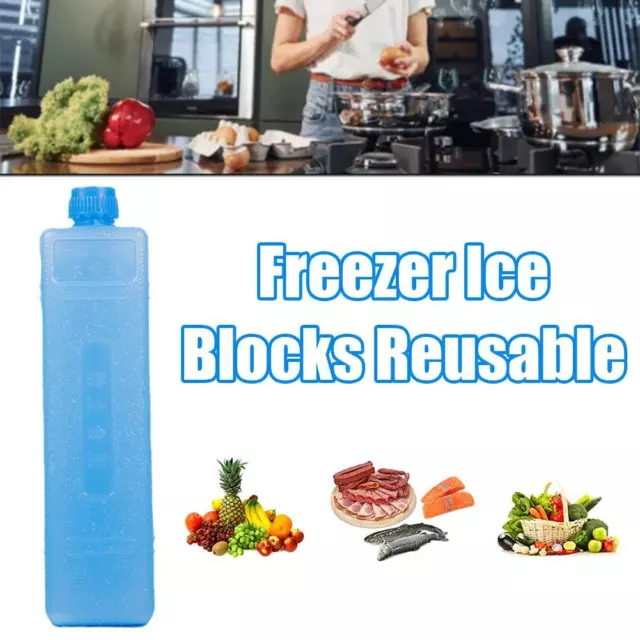 Freezer Ice Blocks Cool Cooler Pack Bag Freezer Picnic Travel Reusable Y9W0