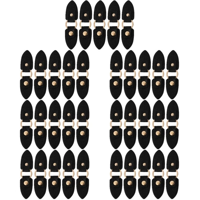 35 Pairs Metal Buckle Wooden Sewing Buttons Toggle Buckles