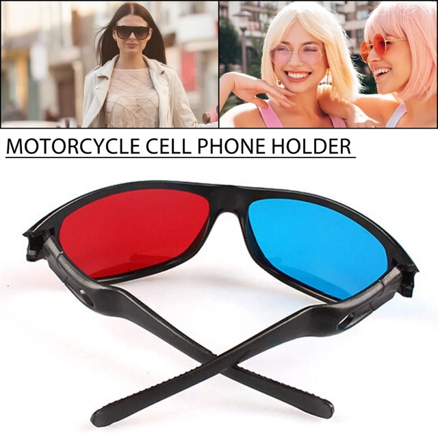 1pc Red Blue 3D Glasses Black Frame For Dimensional Anaglyph TV Movie DVD H
