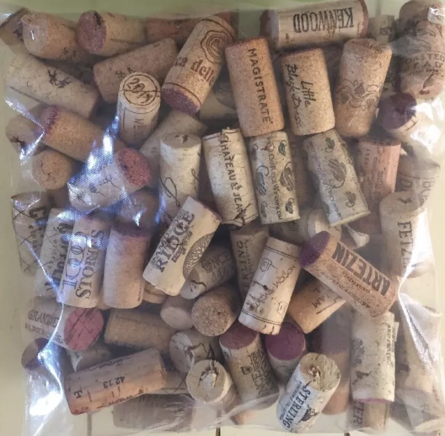 100 Genuine Used Wine Corks - Various Wineries - For Crafts