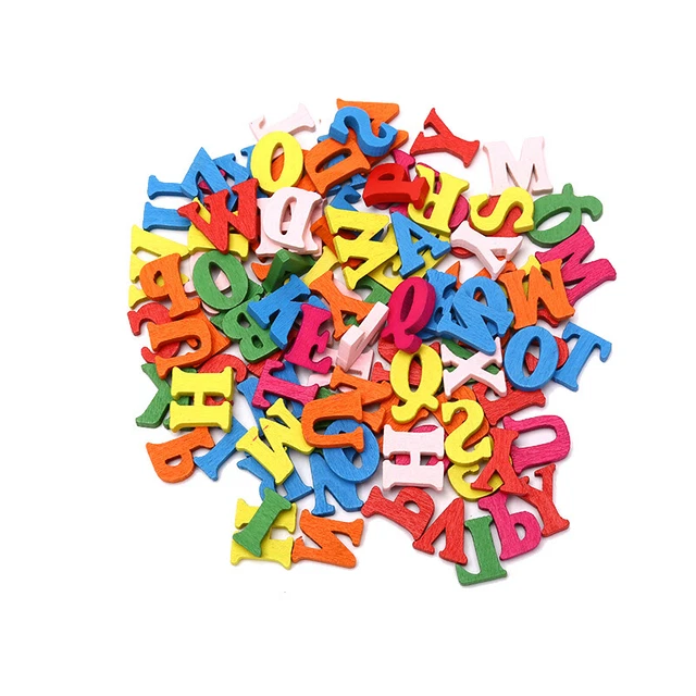 100*COLORFUL WOODEN NUMBERS Letter For Children Learning Educational ...
