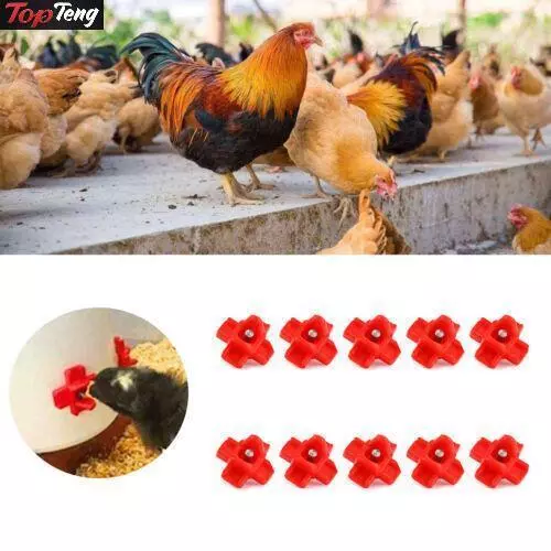 10 Horizontal Side Mount Chicken Nipples Water Automatic Poultry