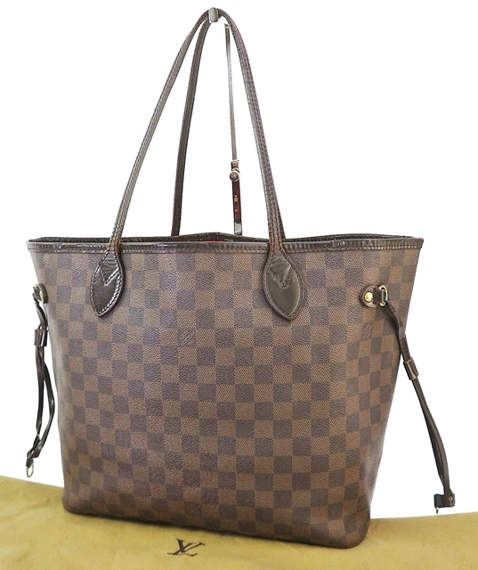 Authentic LOUIS VUITTON Neverfull MM Damier Ebene Tote Bag Purse #53233