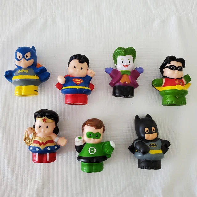 2011-2012 Fisher Price Little People DC Comics Superheroes Lot of 7 Figures