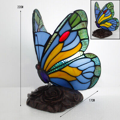 Tiffany Table Lamp Butterfly Style Stained Glass Lamp Bedside Lamp