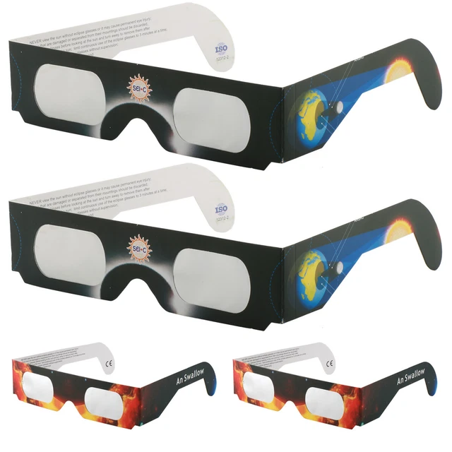 SOLAR ECLIPSE GLASSES NASA approved 2024 2023, CE ISO certified, Random