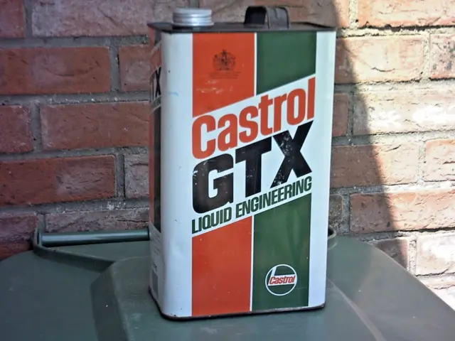 Old Castrol GTX Oil Can Tin