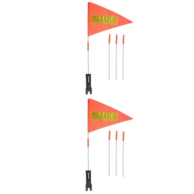 2 ensembles drapeau de vélo drapeau de cyclisme drapeau de sécurité pour vélos