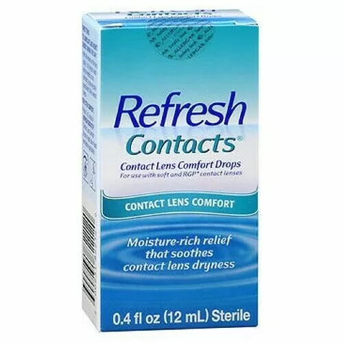Refresh Contacts Contact Lens Comfort Drops -0.4 fl oz*EXP:10/24*FREE SHIPPING*