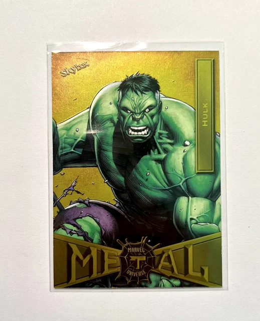 2021 Skybox Marvel Metal Universe Spider-Man Hulk GOLD Parallel #33