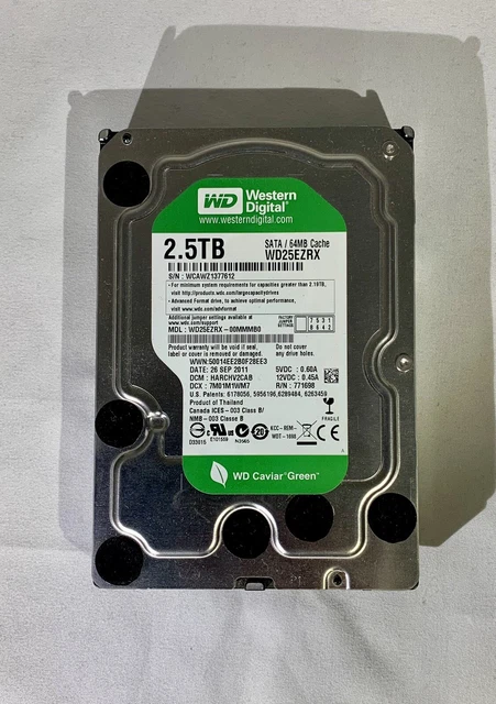 ❇️ Western Digital Caviar Green 2.5TB, 3.5 Zoll SATA, 64MB Cache WD25EZRX HDD ❇️