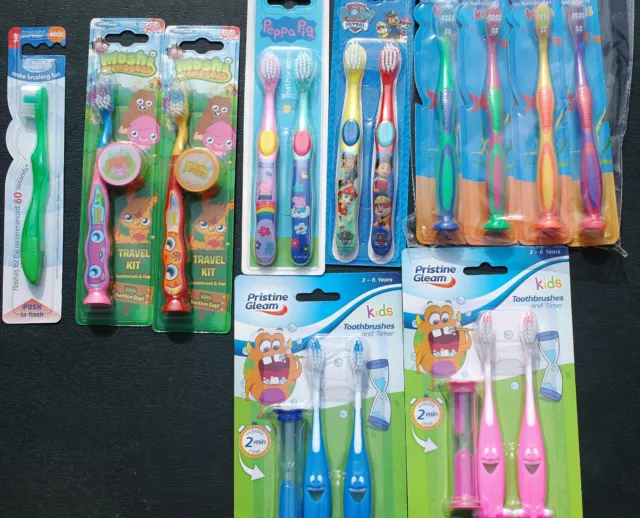 CHILDRENS TOOTHBRUSHES - Peppa Pig - Paw Patrol - Prisitine + Timer - Moshi