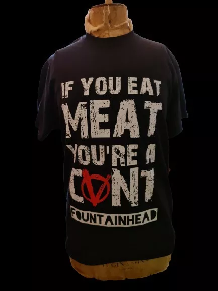 IF YOU EAT MEAT.... T Shirt  Black MEDIUM ANIMAL RIGHTS VEGAN VEGETARIAN