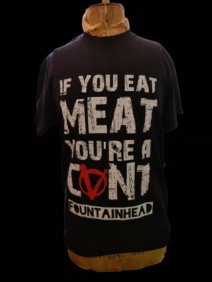 IF YOU EAT MEAT.... T Shirt  Black LARGE ANIMAL RIGHTS VEGAN VEGETARIAN