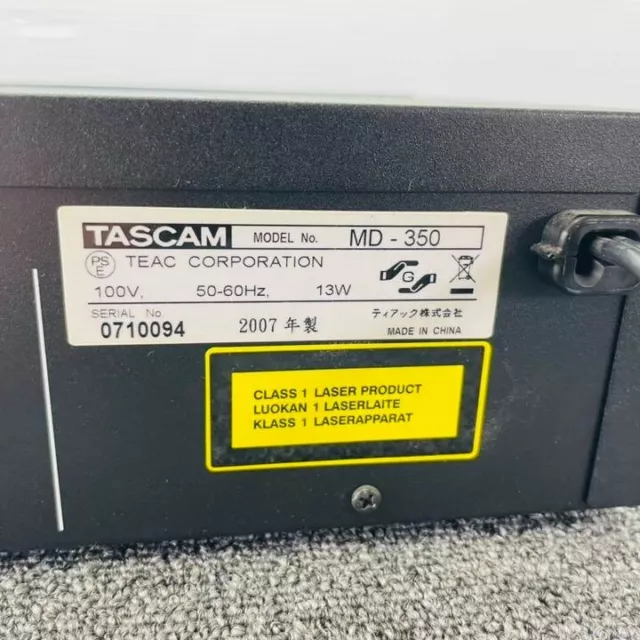 Tascam MD-350 Mini Disc Player Recorder MD Deck Black japan used import vintage