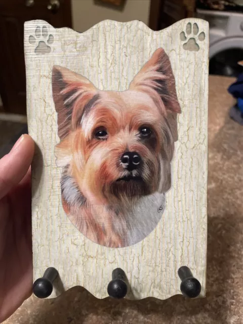 KC creations Wooden Handmade Leash Key holder Silky Terrier