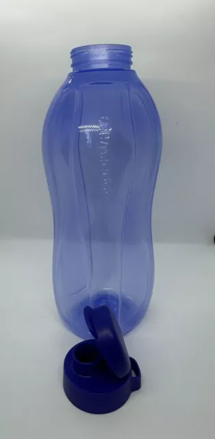 NEW Tupperware 2L Eco Flip Top Drink Bottle Blue with Handle 2 Litre