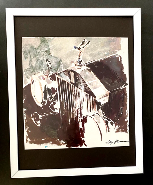 Estampe Leroy Neiman 'Ferrari Course à Monaco' 1987 - Signée, Encadrée, Impressionnisme