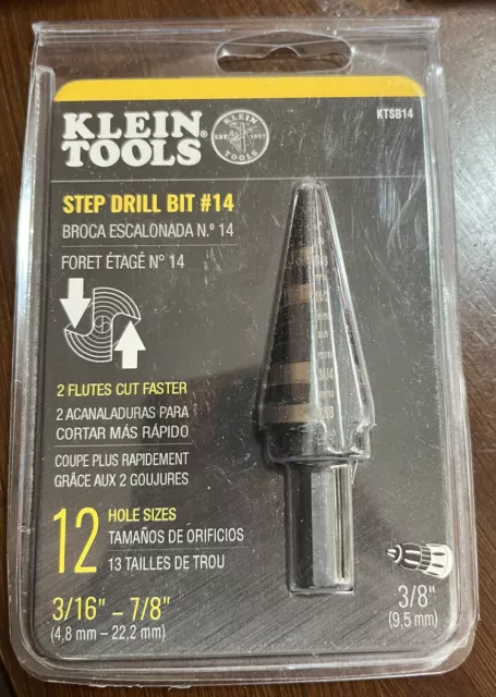 Klein Tools #14 3/16" - 7/8" Step Drill Bit (KTSB14)